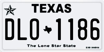 TX license plate DLO1186
