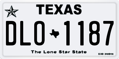 TX license plate DLO1187