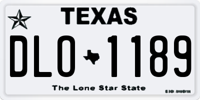 TX license plate DLO1189