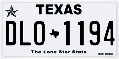 TX license plate DLO1194