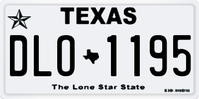 TX license plate DLO1195