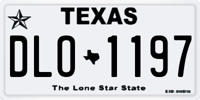 TX license plate DLO1197