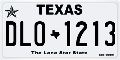 TX license plate DLO1213