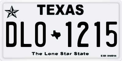 TX license plate DLO1215
