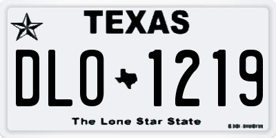 TX license plate DLO1219