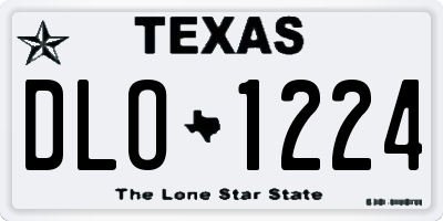 TX license plate DLO1224