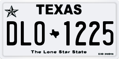 TX license plate DLO1225