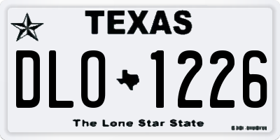 TX license plate DLO1226