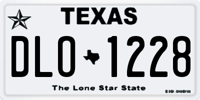TX license plate DLO1228