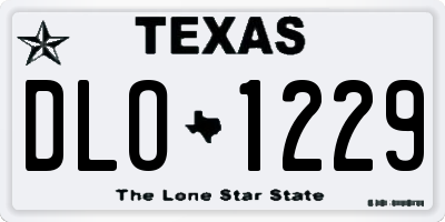 TX license plate DLO1229