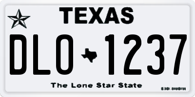 TX license plate DLO1237
