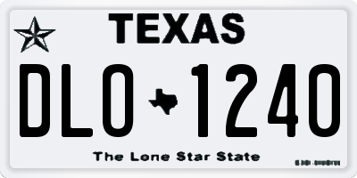 TX license plate DLO1240