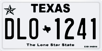 TX license plate DLO1241