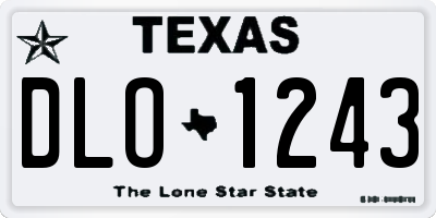 TX license plate DLO1243