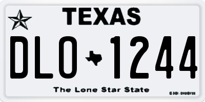 TX license plate DLO1244
