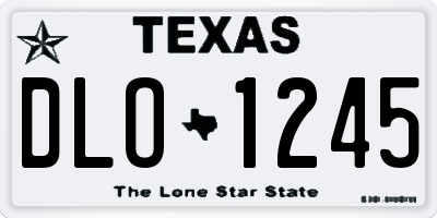 TX license plate DLO1245