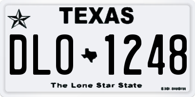 TX license plate DLO1248