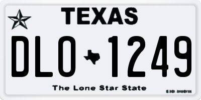 TX license plate DLO1249