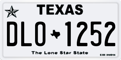 TX license plate DLO1252