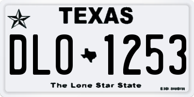 TX license plate DLO1253