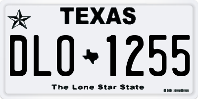 TX license plate DLO1255