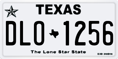 TX license plate DLO1256