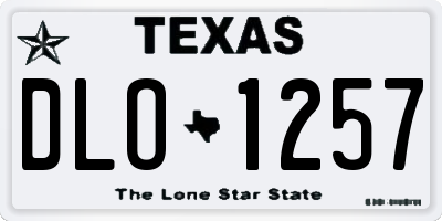 TX license plate DLO1257