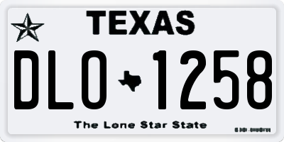 TX license plate DLO1258