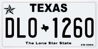 TX license plate DLO1260