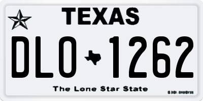 TX license plate DLO1262
