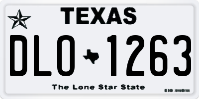 TX license plate DLO1263