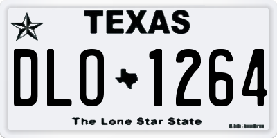 TX license plate DLO1264