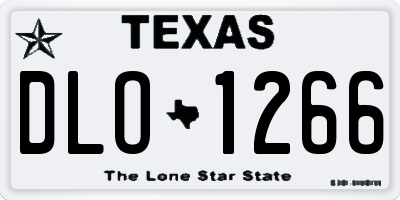 TX license plate DLO1266