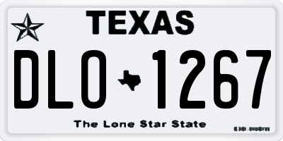 TX license plate DLO1267