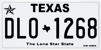 TX license plate DLO1268