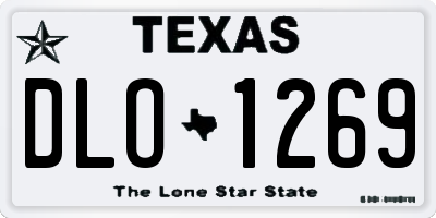 TX license plate DLO1269