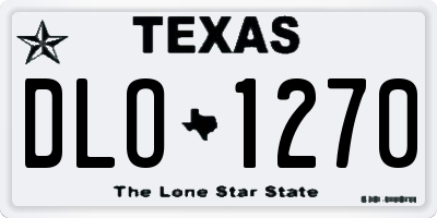 TX license plate DLO1270