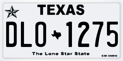 TX license plate DLO1275