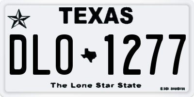 TX license plate DLO1277