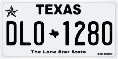 TX license plate DLO1280