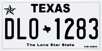 TX license plate DLO1283