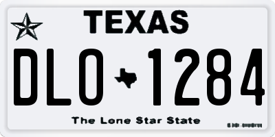 TX license plate DLO1284