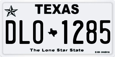 TX license plate DLO1285