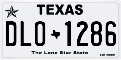 TX license plate DLO1286
