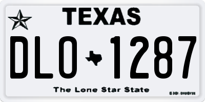 TX license plate DLO1287
