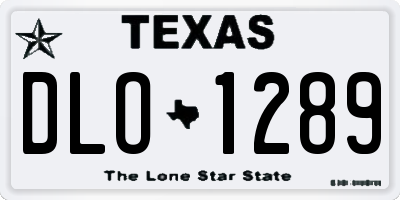 TX license plate DLO1289