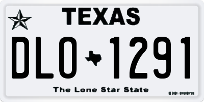 TX license plate DLO1291
