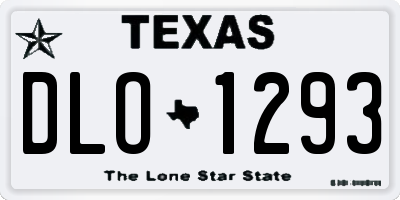 TX license plate DLO1293