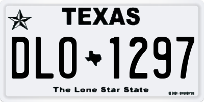 TX license plate DLO1297