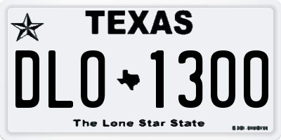 TX license plate DLO1300